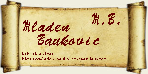 Mladen Bauković vizit kartica